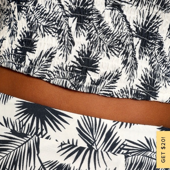 Lulu’s Trancoso Navy Blue Floral Print Two-Piece Maxi Dress - Picture 3 of 4